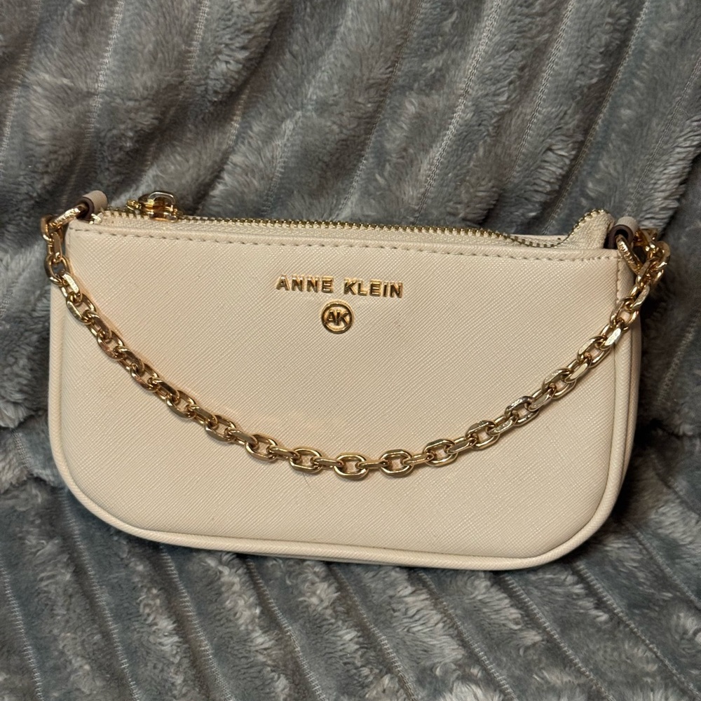 Anne Klein Cream Chain Shoulder Bag